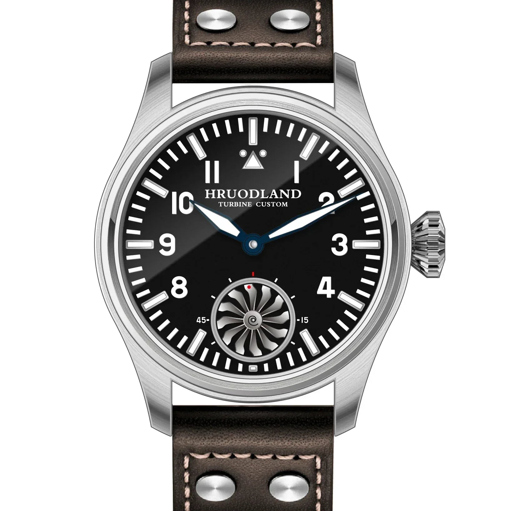 Ravbold Noir Cromwell - Montre mécanique 43 mm
