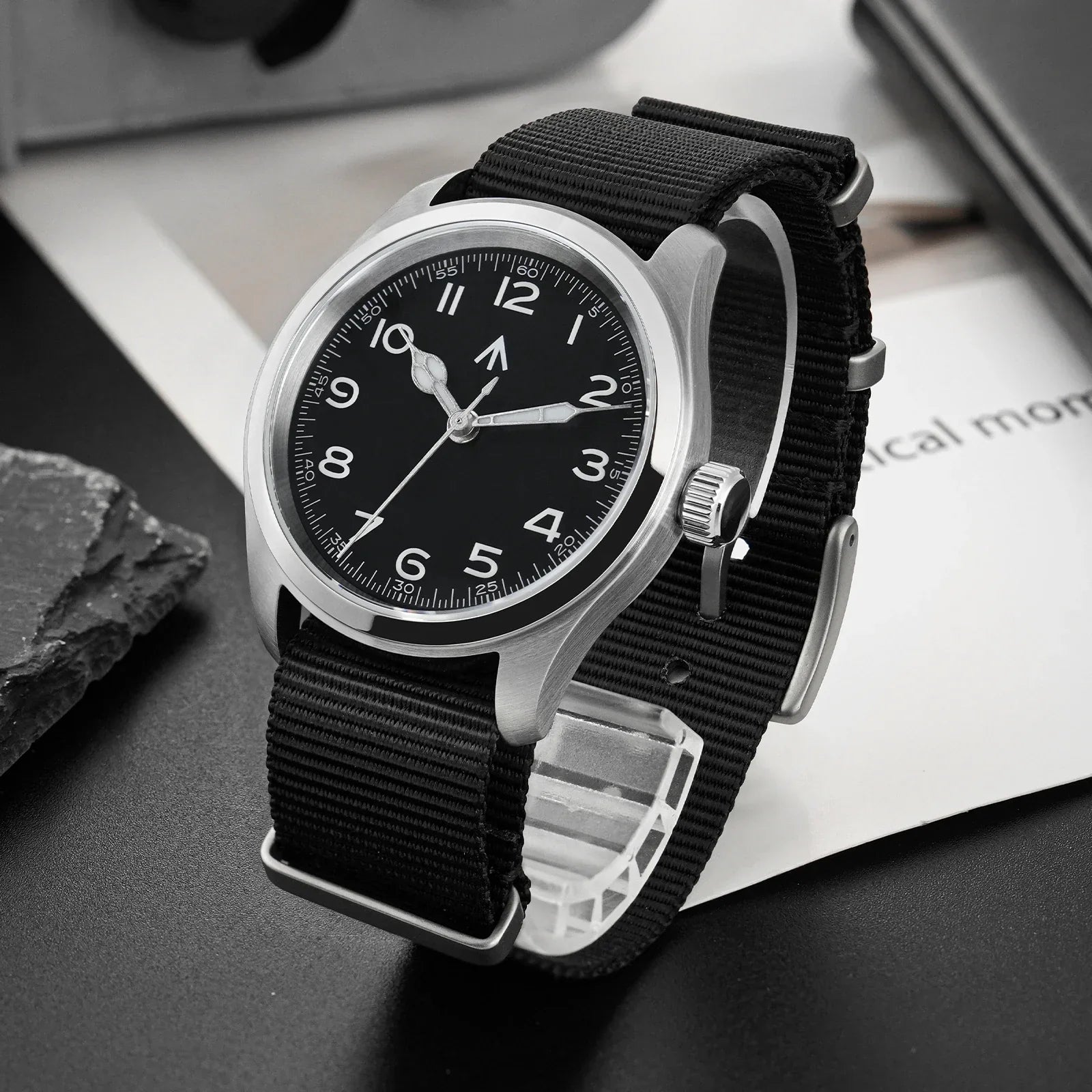 Ravbold Militado ML08 Military Watch VH31 Quartz Movement Double Sapphire Crystal C3 BGW9 Luminous 10Bar Waterproof 38mm Vintage Watch
