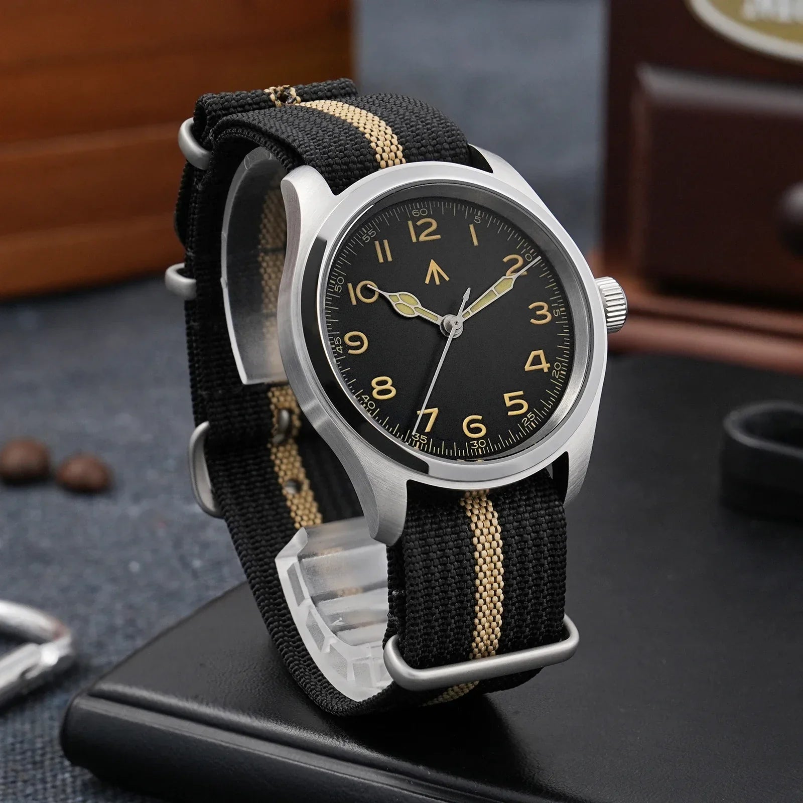 Ravbold Militado ML08 Military Watch VH31 Quartz Movement Double Sapphire Crystal C3 BGW9 Luminous 10Bar Waterproof 38mm Vintage Watch