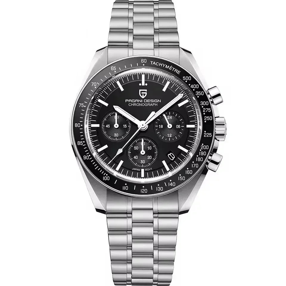 Ravbold Noir MoonStorm - Montre Chronographe Quartz 42 mm