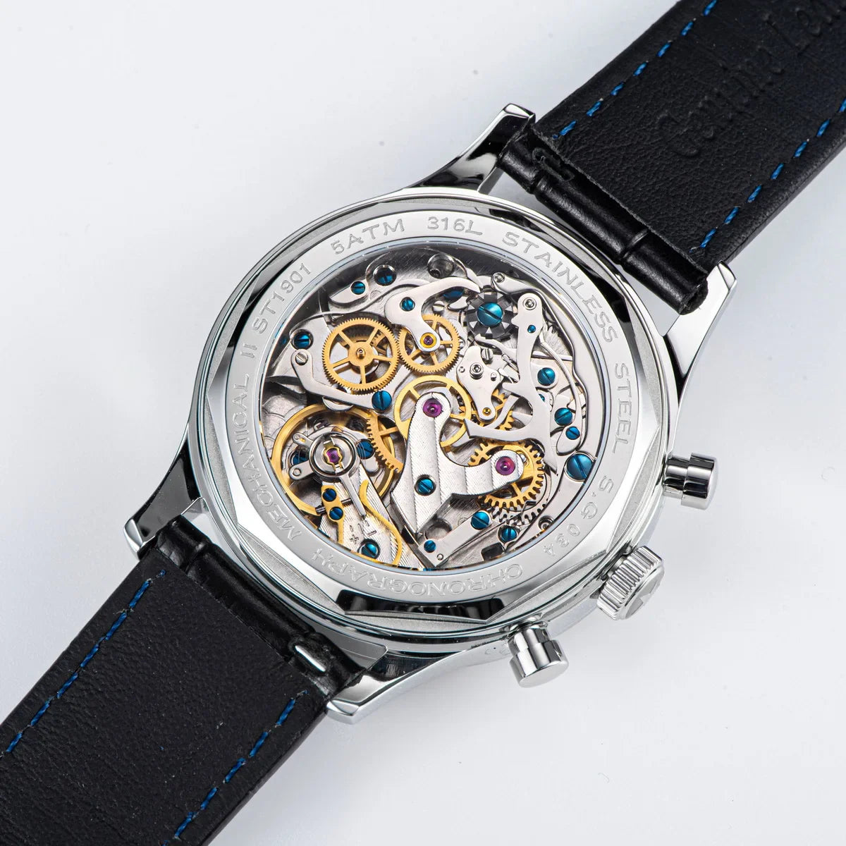 Ravbold Royal King - Montre chronographe mécanique 40 mm