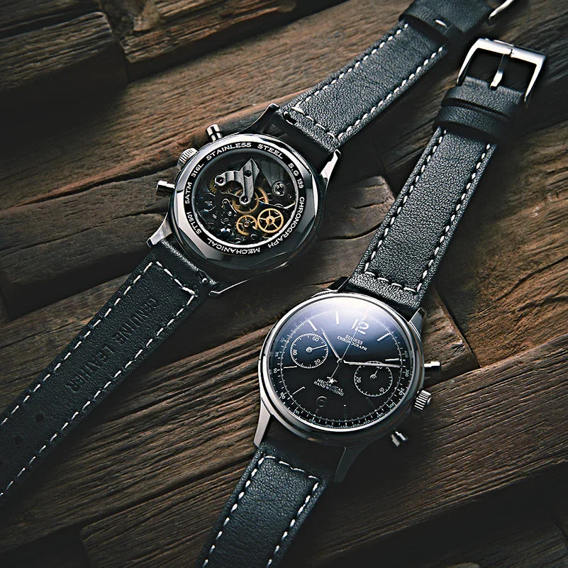 Ravbold Royal King - Montre chronographe mécanique 40 mm