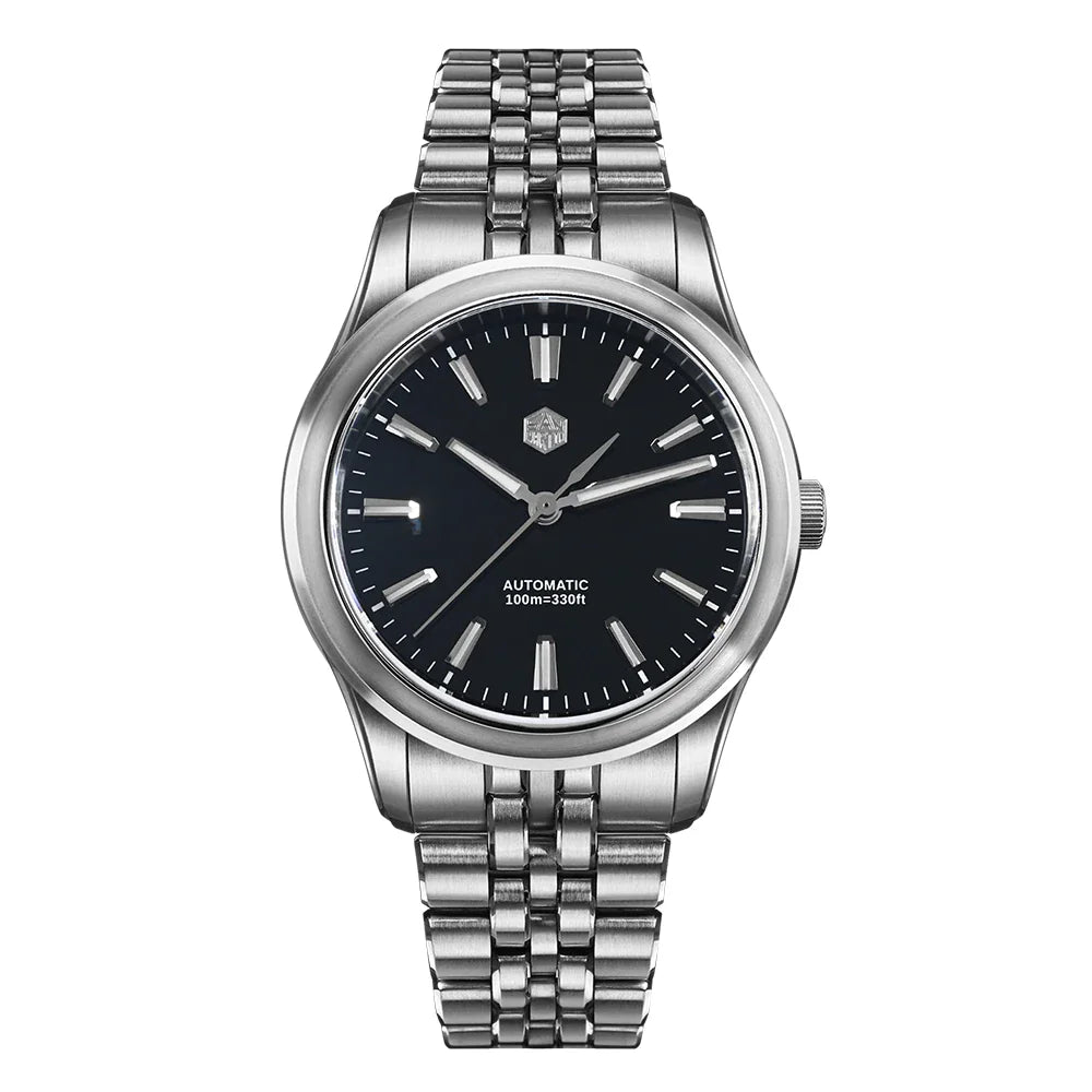 Ravbold Enamel Black San Martin SN0144 39mm Luxury Enamel Dial Watch Miyota 90S5 Automatic Mechanical Chinese Original Design Gada Mens Watches 100m