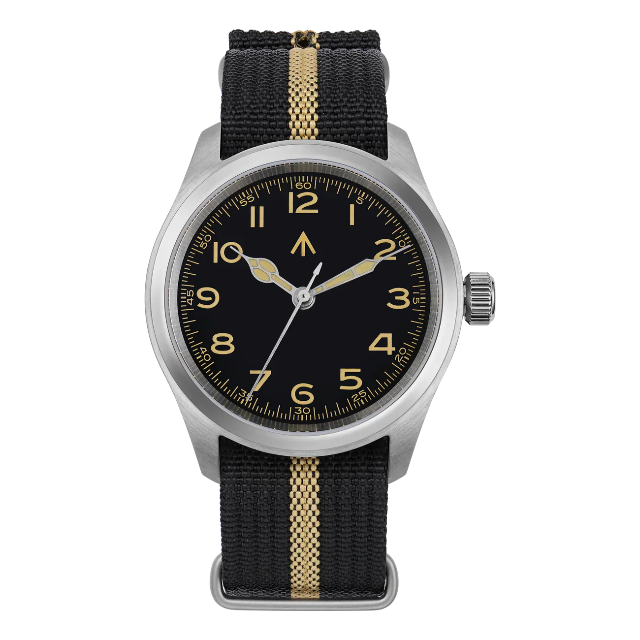 Ravbold Noir Jaune Sherwood 08 - Montre militaire Quartz 38 mm