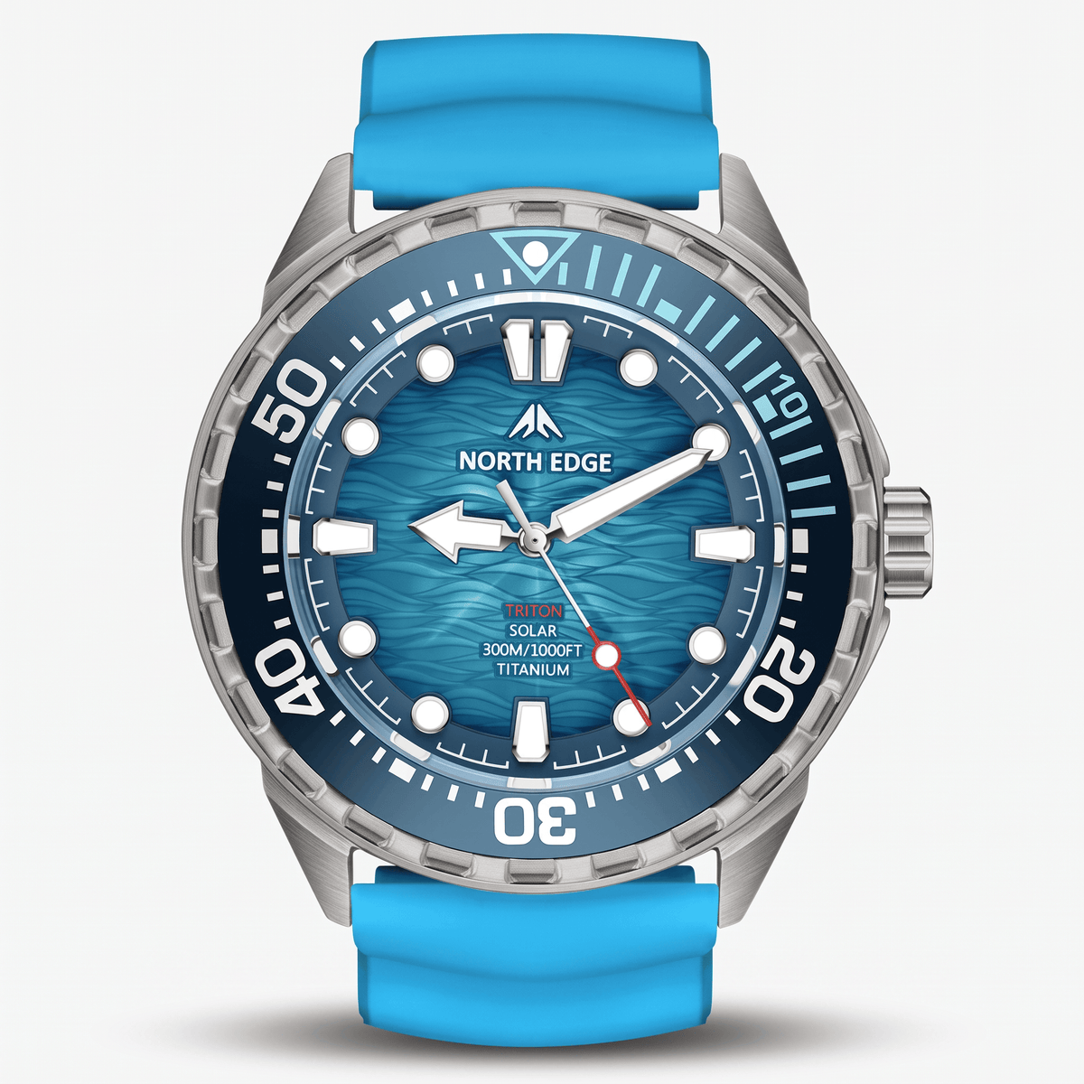 Ravbold Bleu profond Deep Dive - Montre de plongée solaire 45,8 mm
