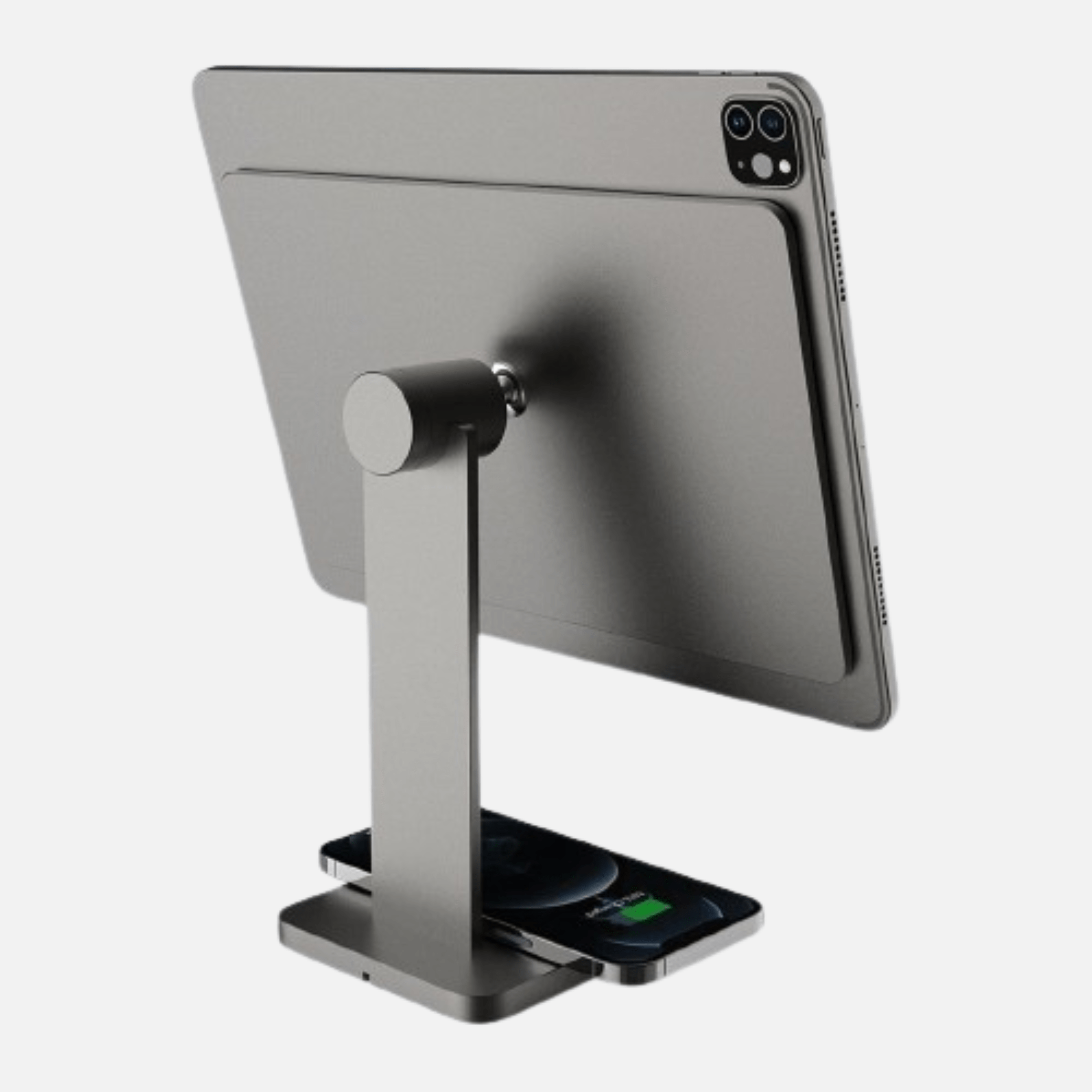 Tekbold MagnetFold Max -  Support magnetique Ipad équipé d'une station de charge sans fil