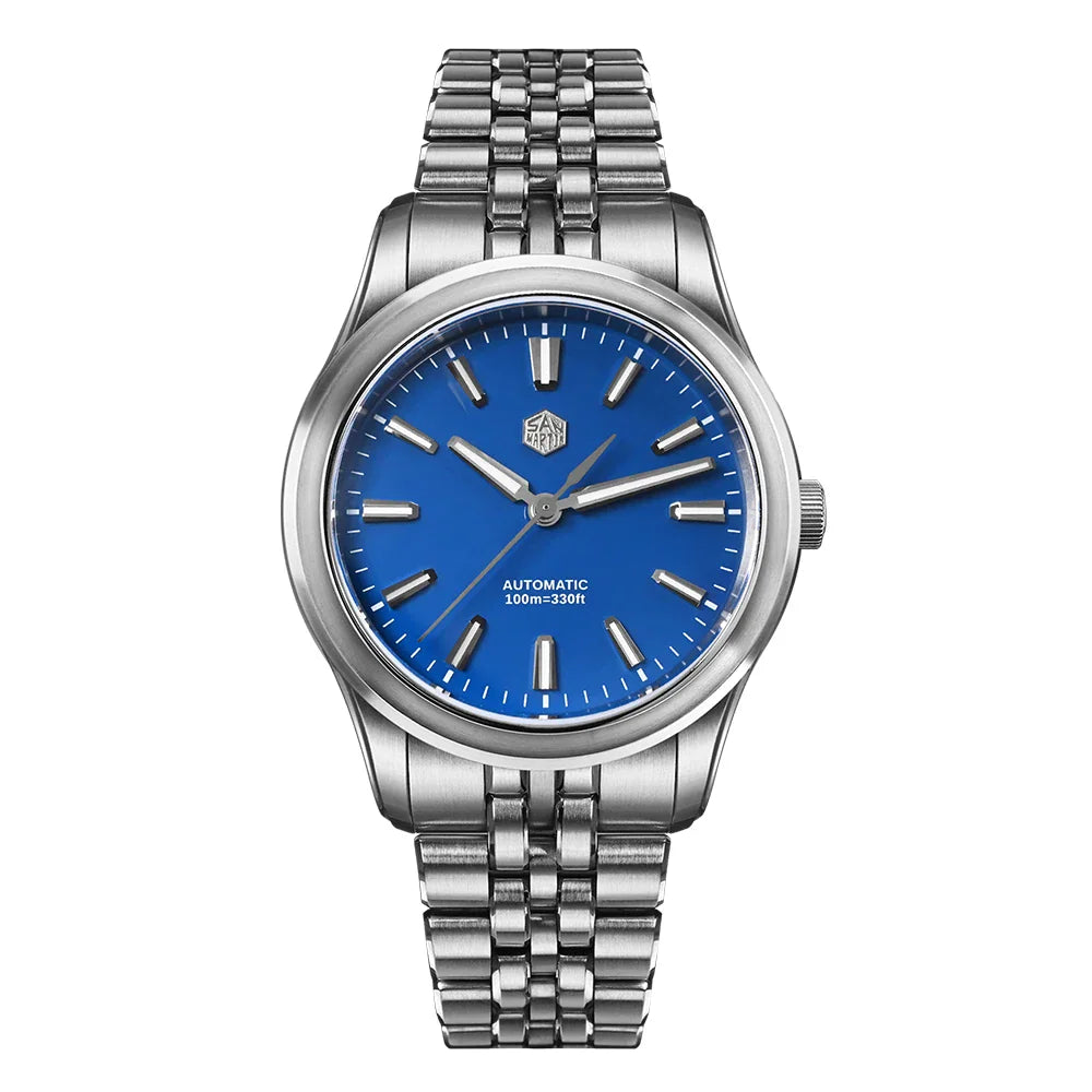 Ravbold Enamel Dark Blue San Martin SN0144 39mm Luxury Enamel Dial Watch Miyota 90S5 Automatic Mechanical Chinese Original Design Gada Mens Watches 100m