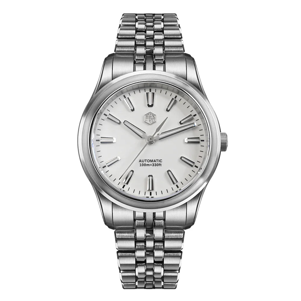 Ravbold Enamel White San Martin SN0144 39mm Luxury Enamel Dial Watch Miyota 90S5 Automatic Mechanical Chinese Original Design Gada Mens Watches 100m